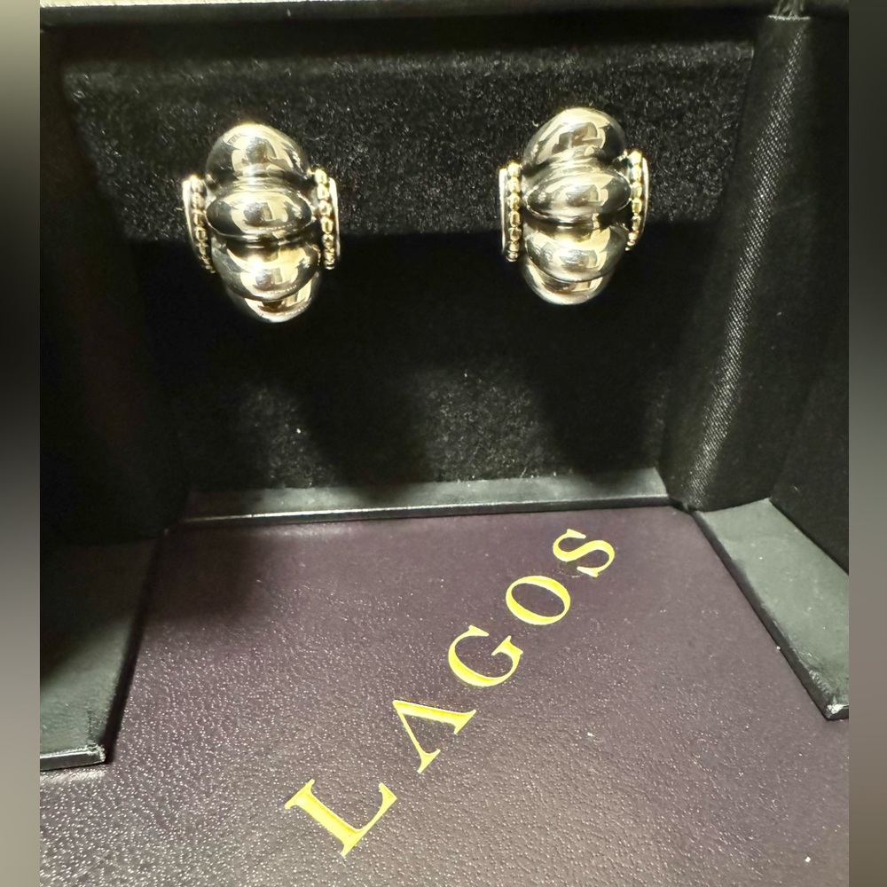 LAGOS Silver and Gold Accented Earrings